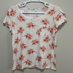 Elegant Emily 2CP846 Women's Sleep Top L Multicolor NWT